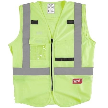Milwaukee Tool MilwaukeeÂ® Hi-Vis Yellow Safety Vest, Size S/M 48-73-5021